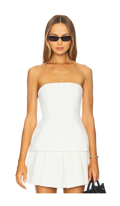 Bardot Helenia Longline Strapless Top In White