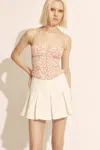 Bardot Helenia Pleated Skort In Orchid Wht