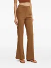 Bardot High-waisted Trousers In Brown