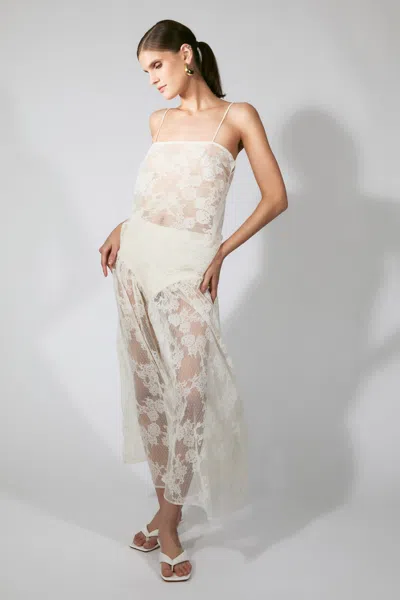 Bardot Hildie High Waisted Midi Skirt In Neutral