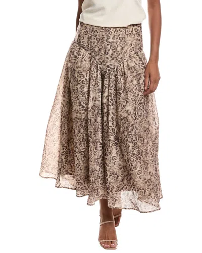 Bardot Hildie High-waist Midi Skirt In Animal Print