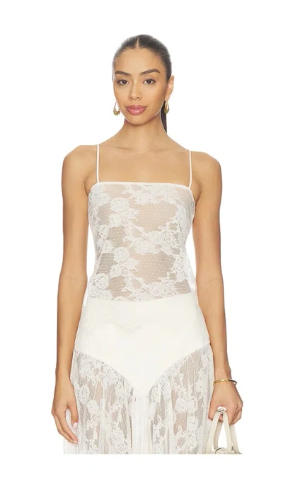 Bardot Hildie Sheer Lace Cami In White