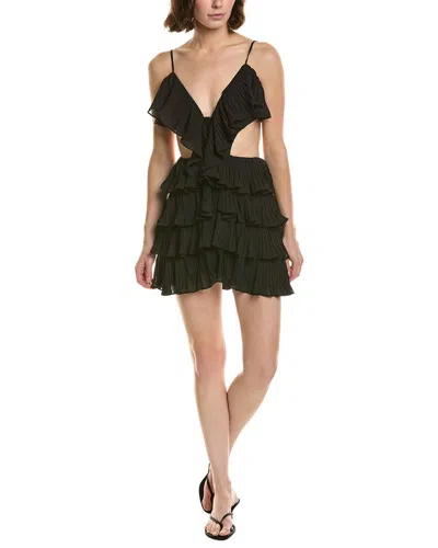 Bardot Ilara Pleated Cutout Dress In Black