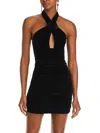 BARDOT INARA WOMENS VELOUR MINI COCKTAIL AND PARTY DRESS