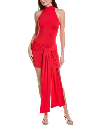 Bardot Isadora Tie-front Mini Dress In Red