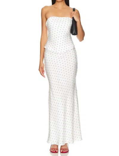 Bardot Isadore Maxi Skirt In Poka Dot White And Black