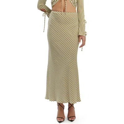 Bardot Isadore Maxi Slip Skirt In Green