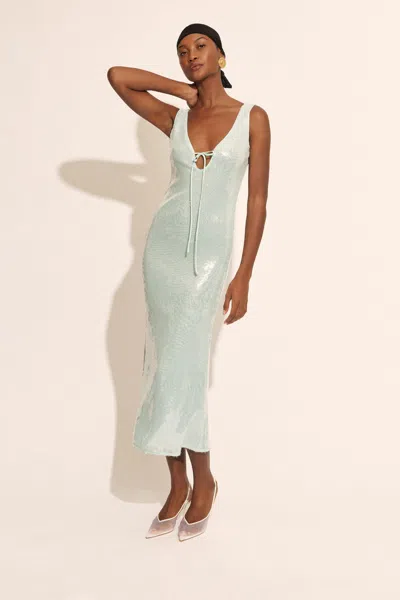 Bardot Isha Sequin Midi Dress In Aqua