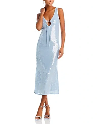 Bardot Isha Sequined Midi Dress In Light Blue