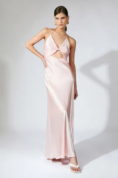 Bardot Isola Halter Neck Maxi Dress In Pink
