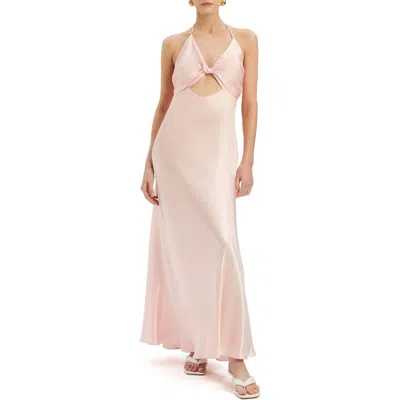 Bardot Isola Halter Neck Maxi Dress In Pink