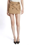 Bardot Jadey Mid Rise Mini Skirt In Camel