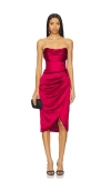 Bardot Jamila Corset Dress In Burgundy