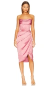 Bardot Jamila Corset Dress In Dusty Rose