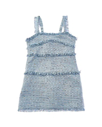 Bardot Kids' Jayde Boucle Dress In Blue