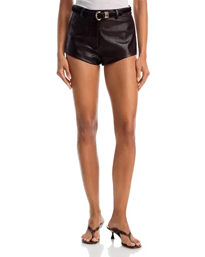 Bardot Jayla Faux Leather Shorts In Black