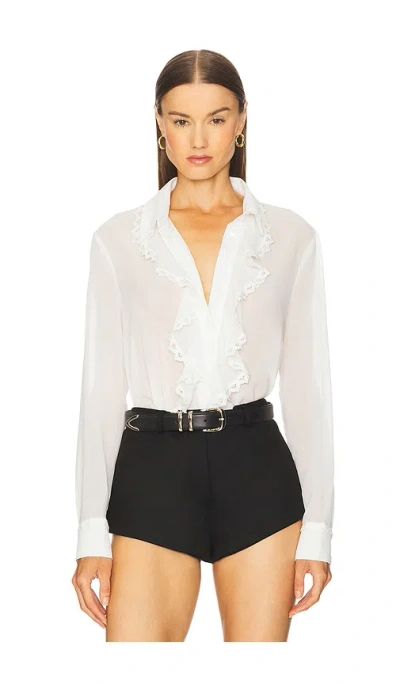 BARDOT JOLANDA LACE TRIM FRILL SHIRT