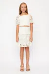 Bardot Junior Amelia Crochet Top In White