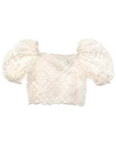Bardot Junior Amelia Crochet Top In Neutral