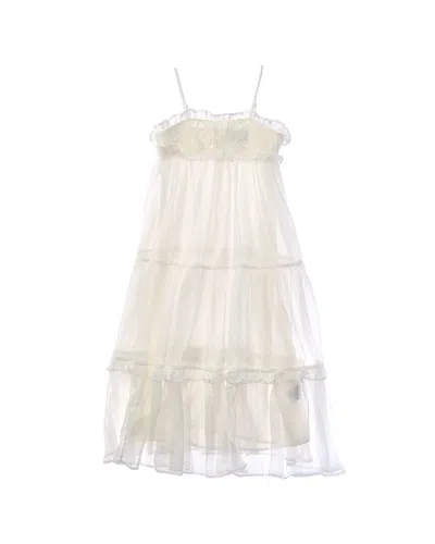 Bardot Junior Anna Crinkle Chiffon Dress In White