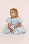 Bardot Junior Anabella Organza Mini Dress In Dustyblue
