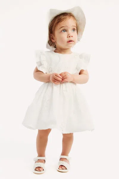 Bardot Junior Babies' Annie Flower Broderie Dress In White