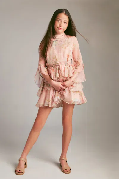 Bardot Junior Kids' Anyssa Floral Mini Dress In Pink