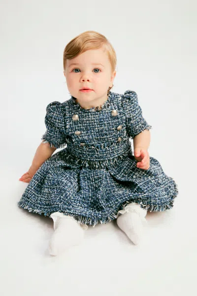 Bardot Junior Baby Elle Boucle Dress In Navy
