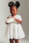 Bardot Junior Baby Girl Andi Rosette Dress In Orchid Wht