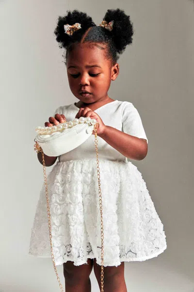 Bardot Junior Baby Girl Andi Rosette Dress In Orchid Wht
