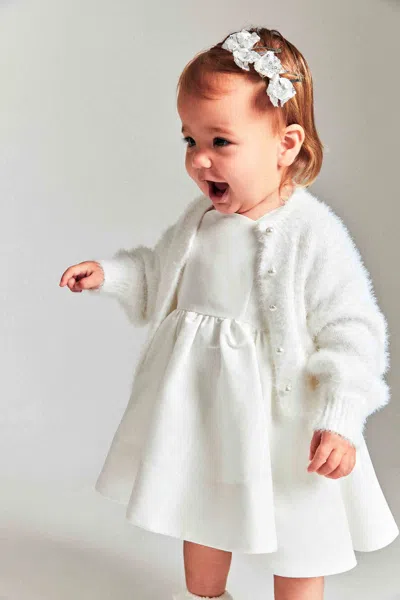 Bardot Junior Baby Girl Bell Sleeve Cardi In Ivory