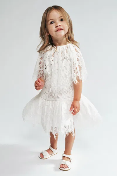 Bardot Junior Baby Girl Bessy Lace Cape Dress In White