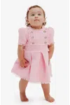 Shop Bardot Junior Baby Girl Brielle Boucle Dress In Soft Pink