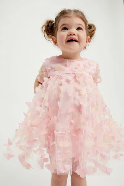 Bardot Junior Baby Girl Butterfly Tiered Dress In Pastel Mul