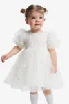 Bardot Junior Baby Girl Butterfly Tulle Mini Dress In Orchid Wht