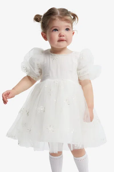 Bardot Junior Baby Girl Butterfly Tulle Mini Dress In Orchid Wht