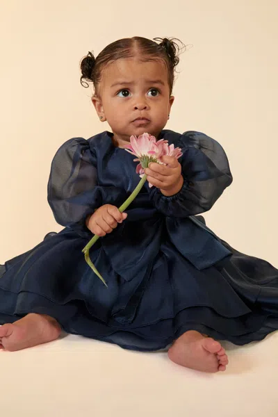 Bardot Junior Baby Girl Enya Organza Mini Dress In Navy