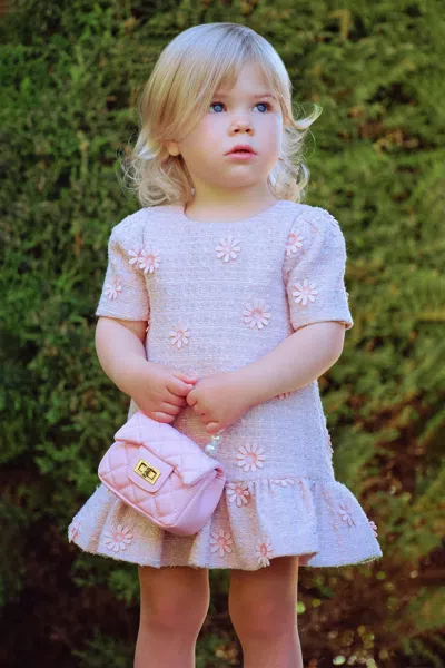 Bardot Junior Baby Girl Esra Daisy Boucle Dress In Pink