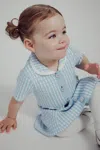 Bardot Junior Baby Girl Gingham Knit Dress In Blu Gingha