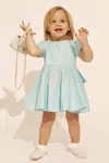 Shop Bardot Junior Baby Girl Lanai Poplin Dress In Aqua