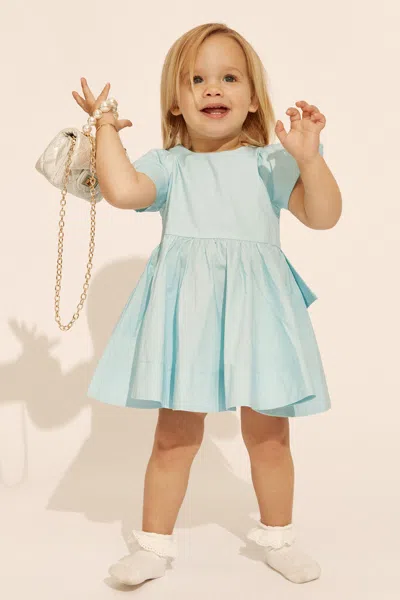 Bardot Junior Baby Girl Lanai Poplin Dress In Aqua