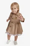 Bardot Junior Baby Girl Mia Classic Trench In Tan