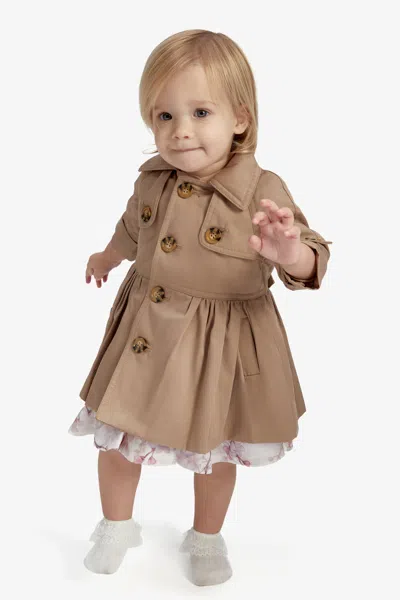 Bardot Junior Baby Girl Mia Classic Trench In Tan