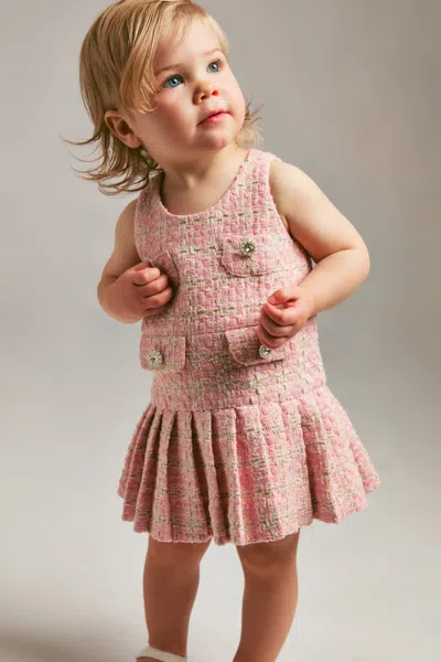Bardot Junior Baby Girl Riley Boucle Dress In Pink