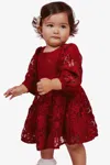 Bardot Junior Baby Girl Sienna Tiered Lace Dress In Deep Red
