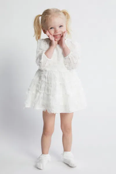 Bardot Junior Baby Girl Sienna Tiered Lace Dress In Orchid Wht