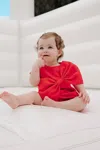 Bardot Junior Baby Girl Stefania Bow Mini Dress In Fire Red