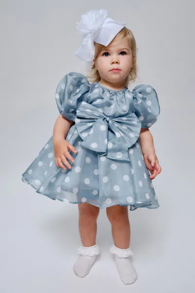 Bardot Junior Baby Girl Wednesday Polka Dot Dress In Blue