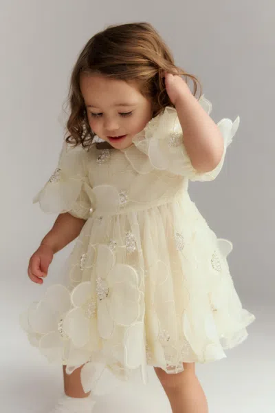 Bardot Junior Kids' Baby Jamie Flower Heart Dress In White