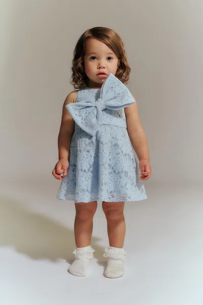 Bardot Junior Kids' Baby Suki Bow Dress In Blue